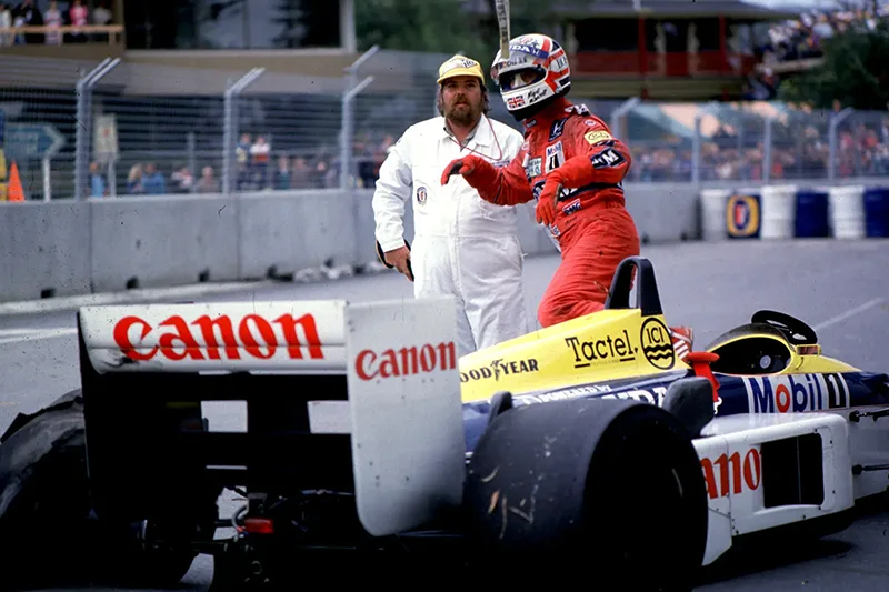 F1, saison 1986 : Nigel Mansell (Williams) au Grand Prix d'Australie